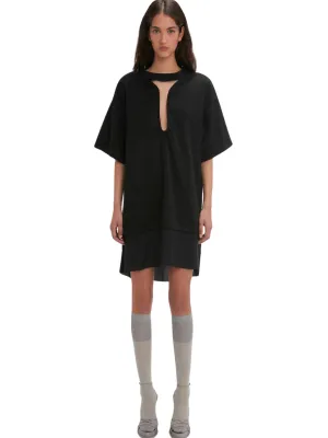 Victoria Beckham FRAME CUT-OUT TSHIRT DRESS black