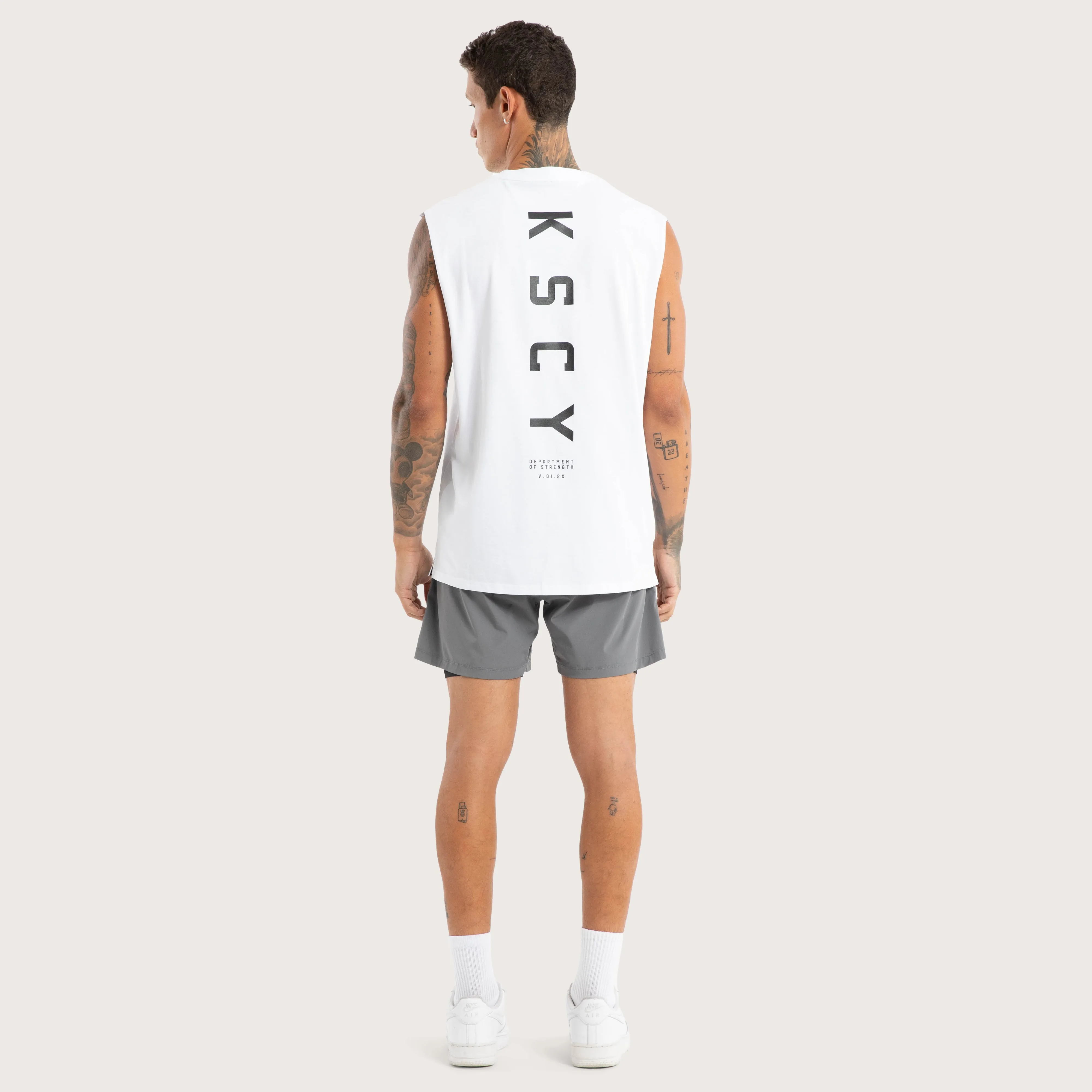 Vigor Split Hem Muscle Optical White