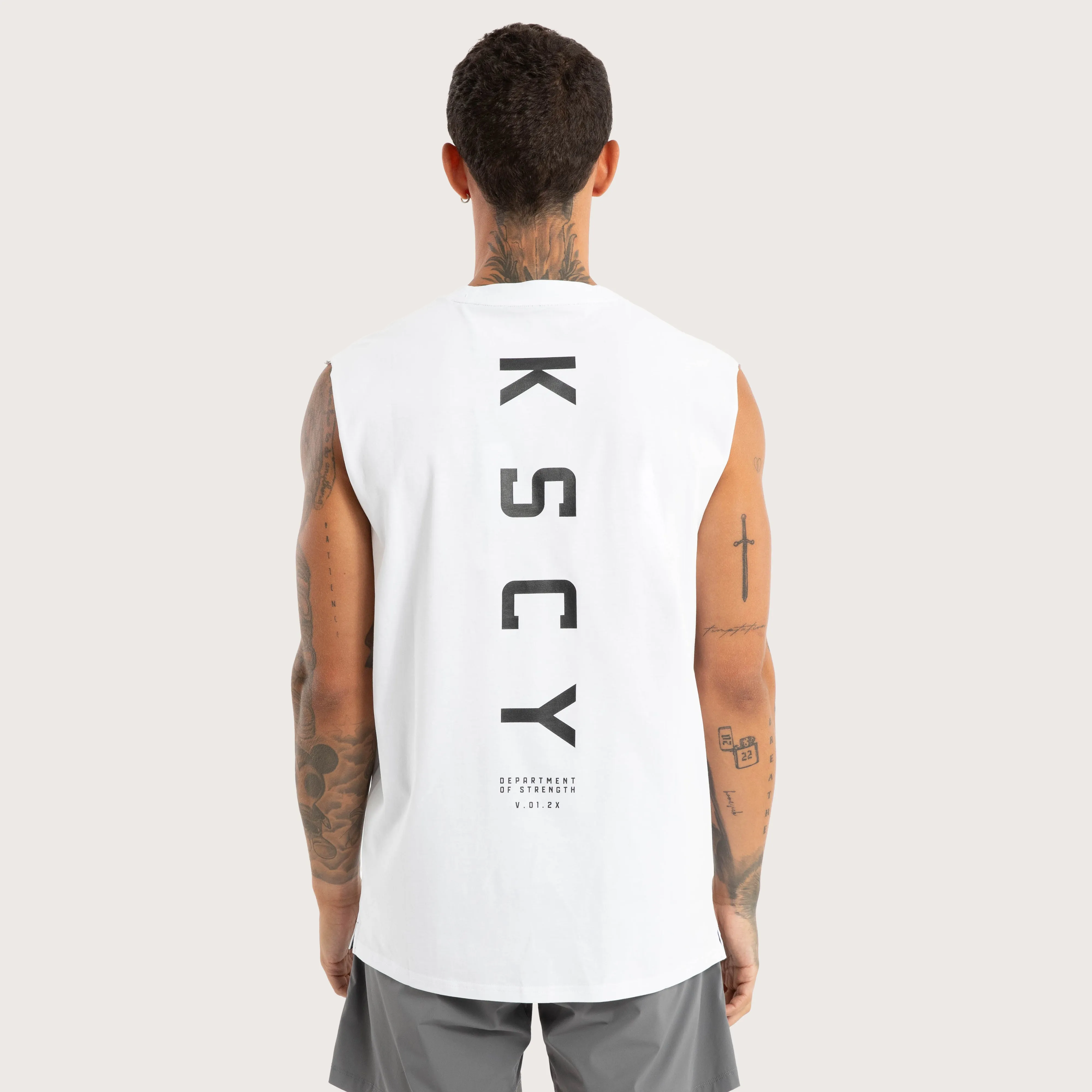 Vigor Split Hem Muscle Optical White