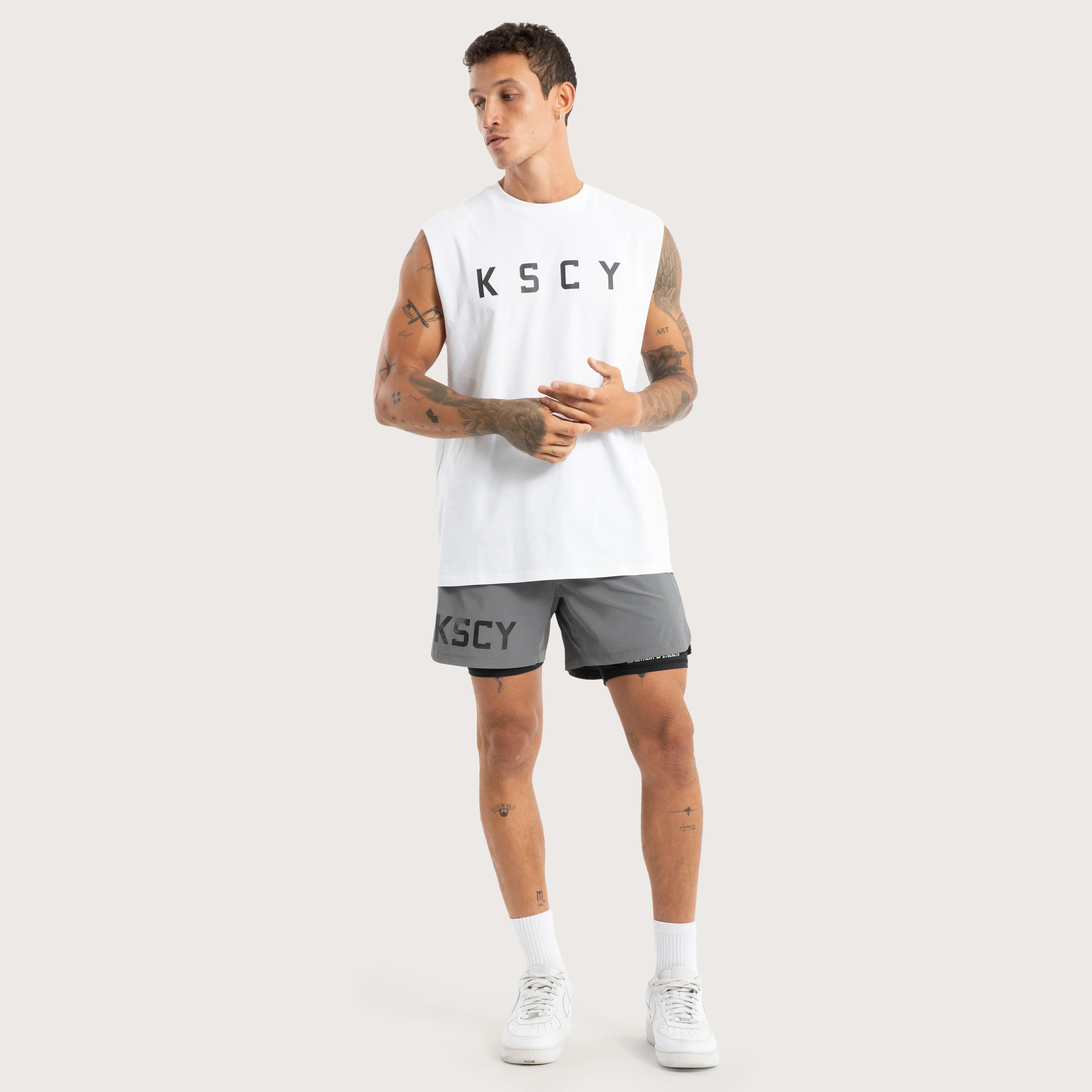Vigor Split Hem Muscle Optical White
