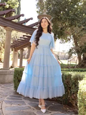 Vintage Romance Dress - Baby Blue