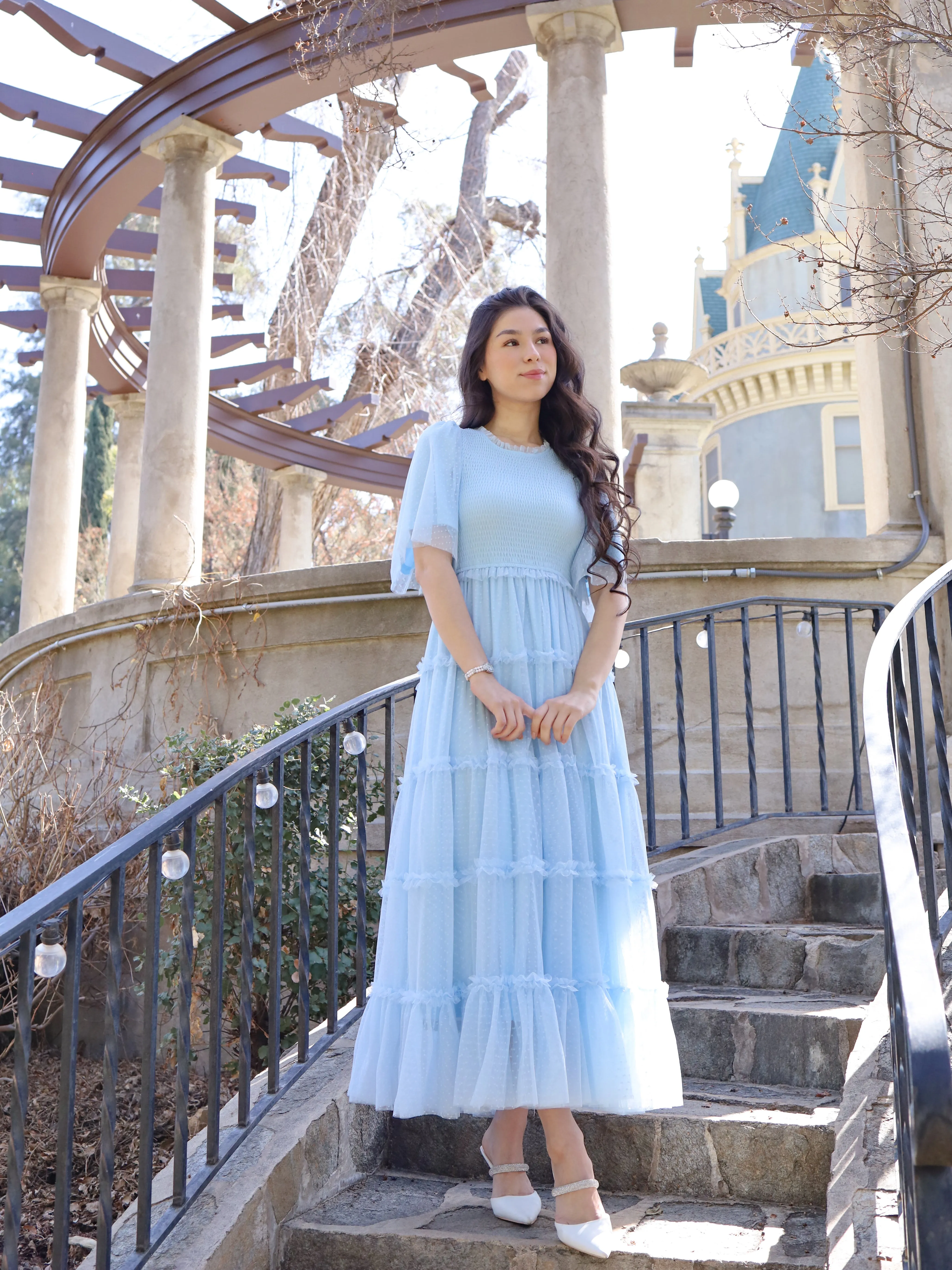 Vintage Romance Dress - Baby Blue