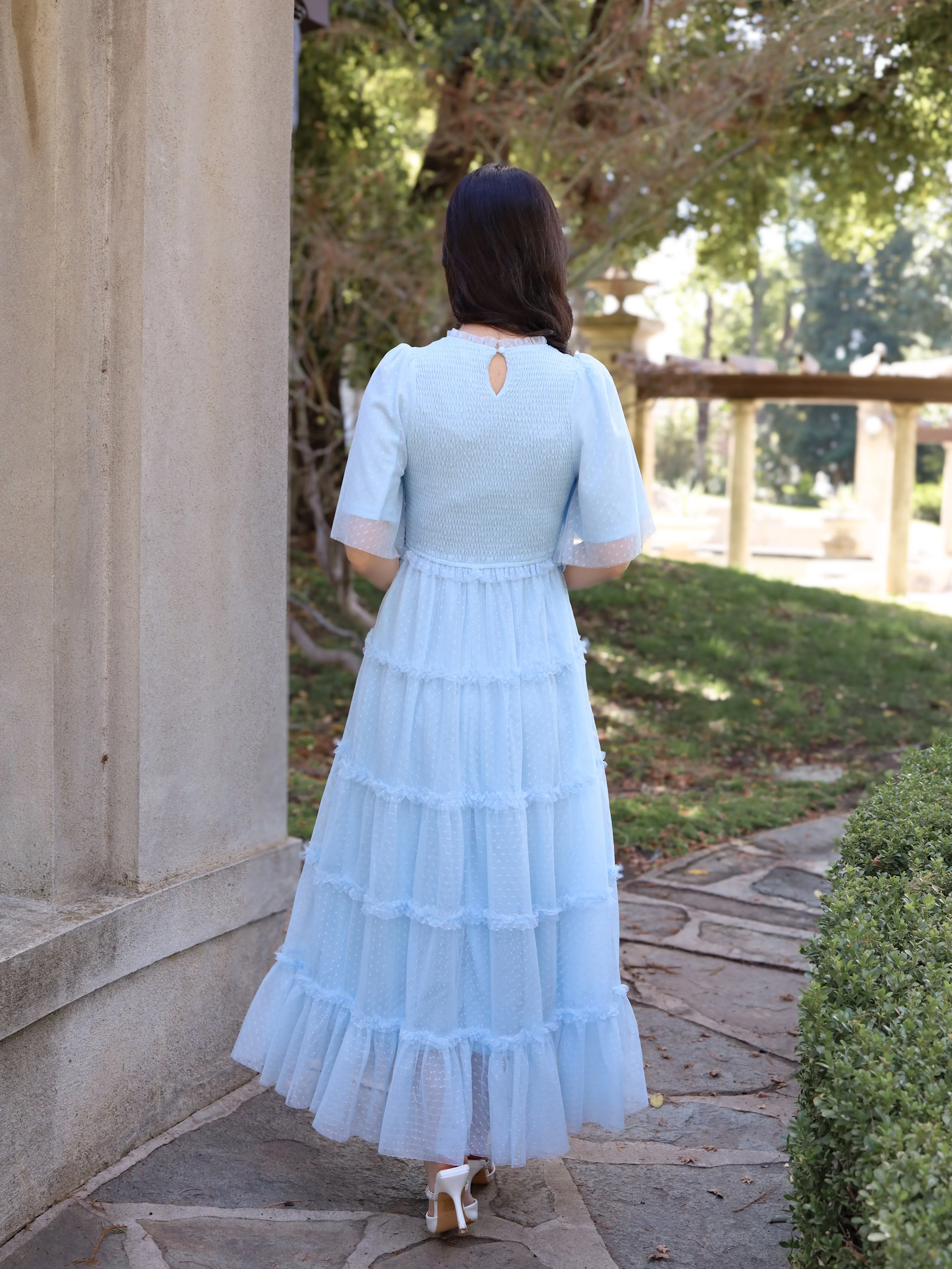 Vintage Romance Dress - Baby Blue
