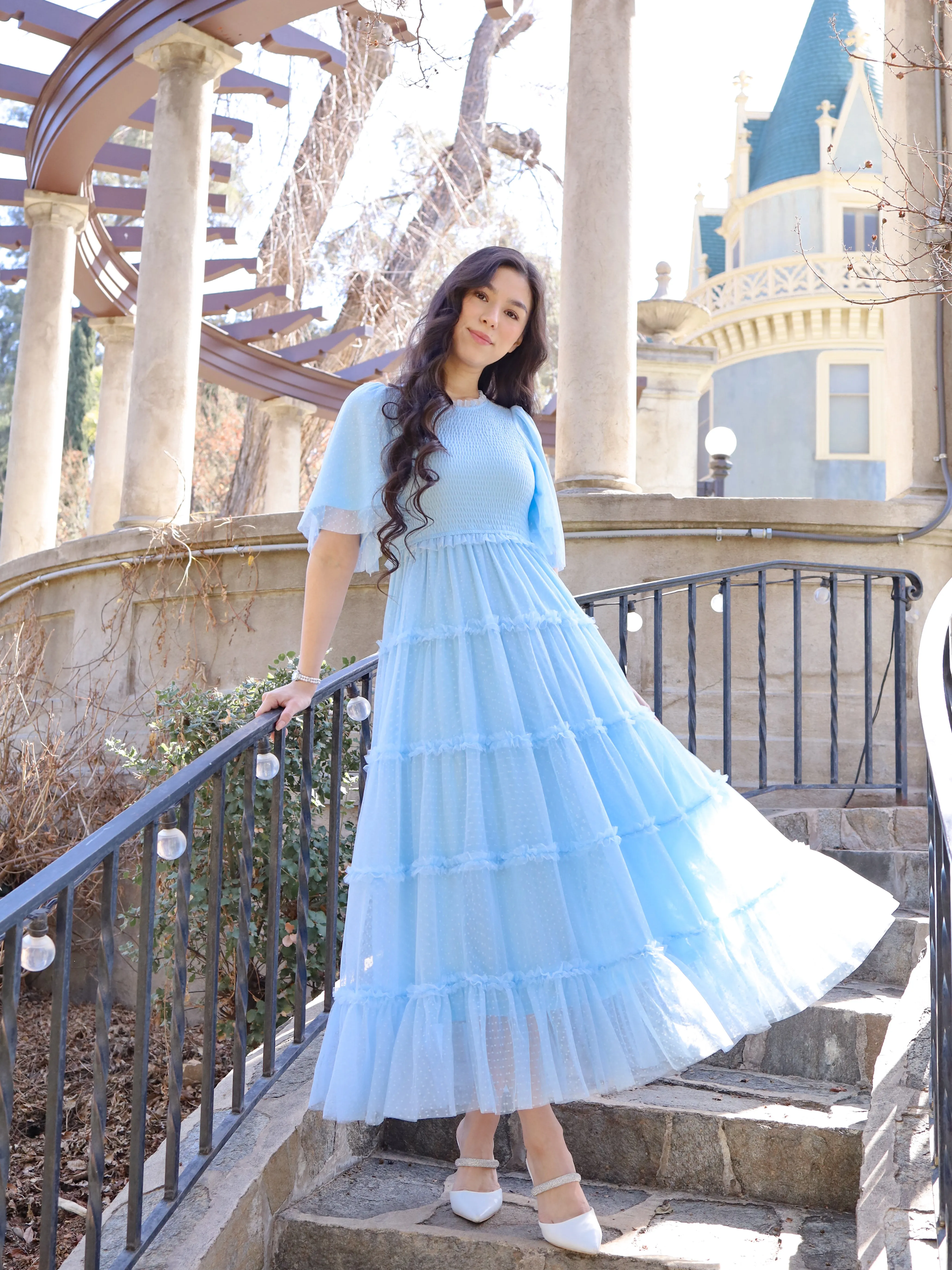 Vintage Romance Dress - Baby Blue