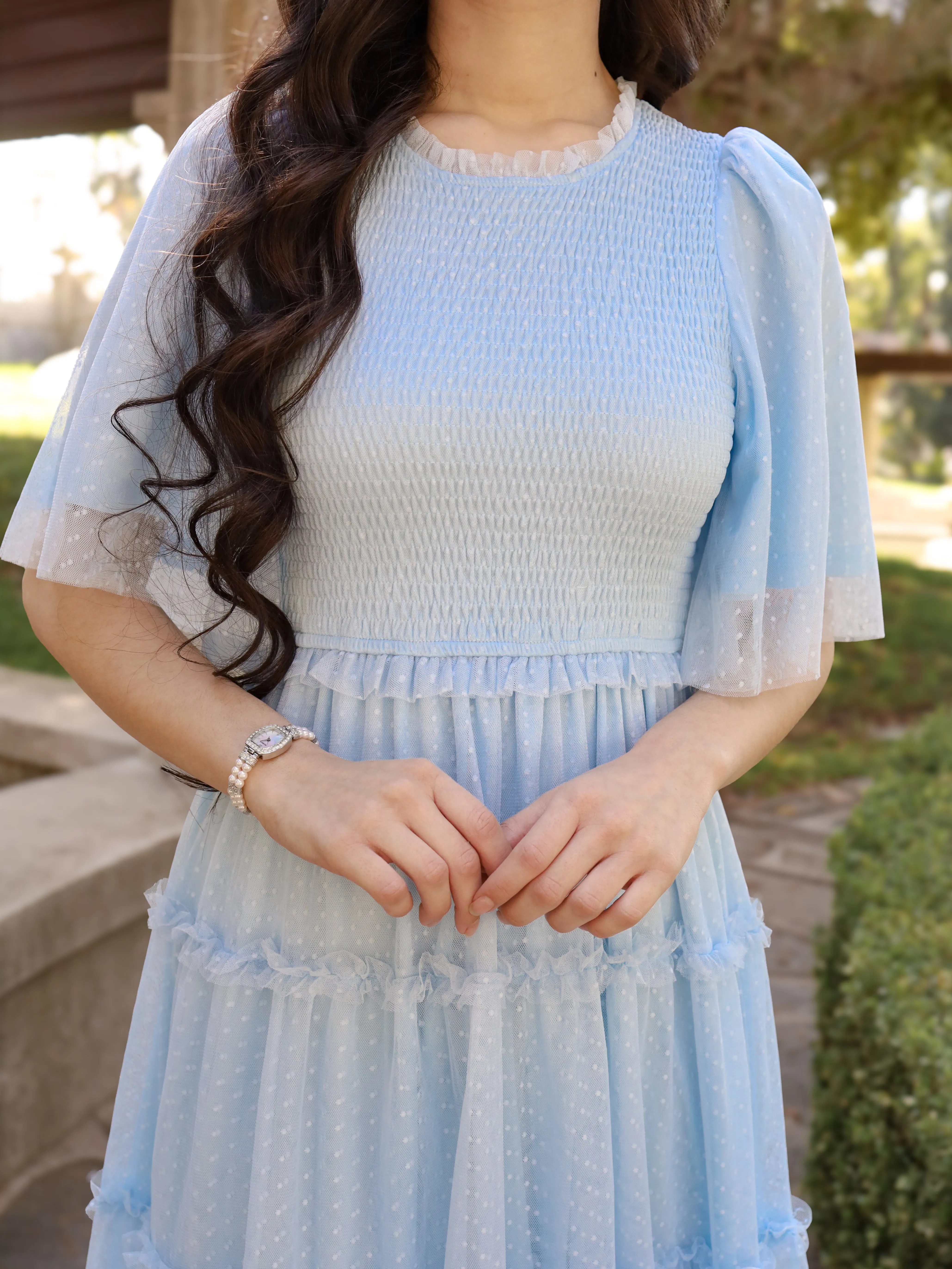 Vintage Romance Dress - Baby Blue
