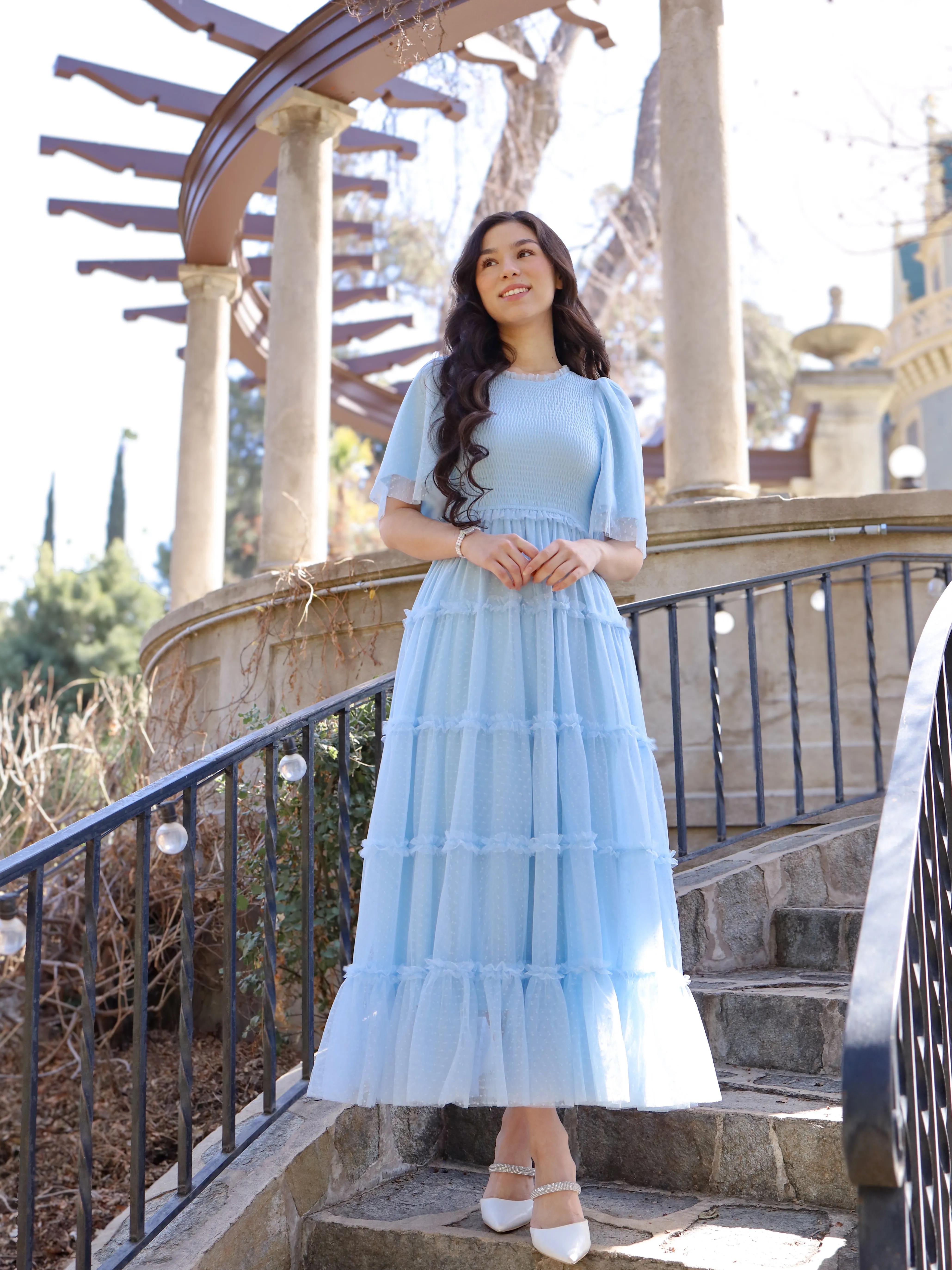 Vintage Romance Dress - Baby Blue