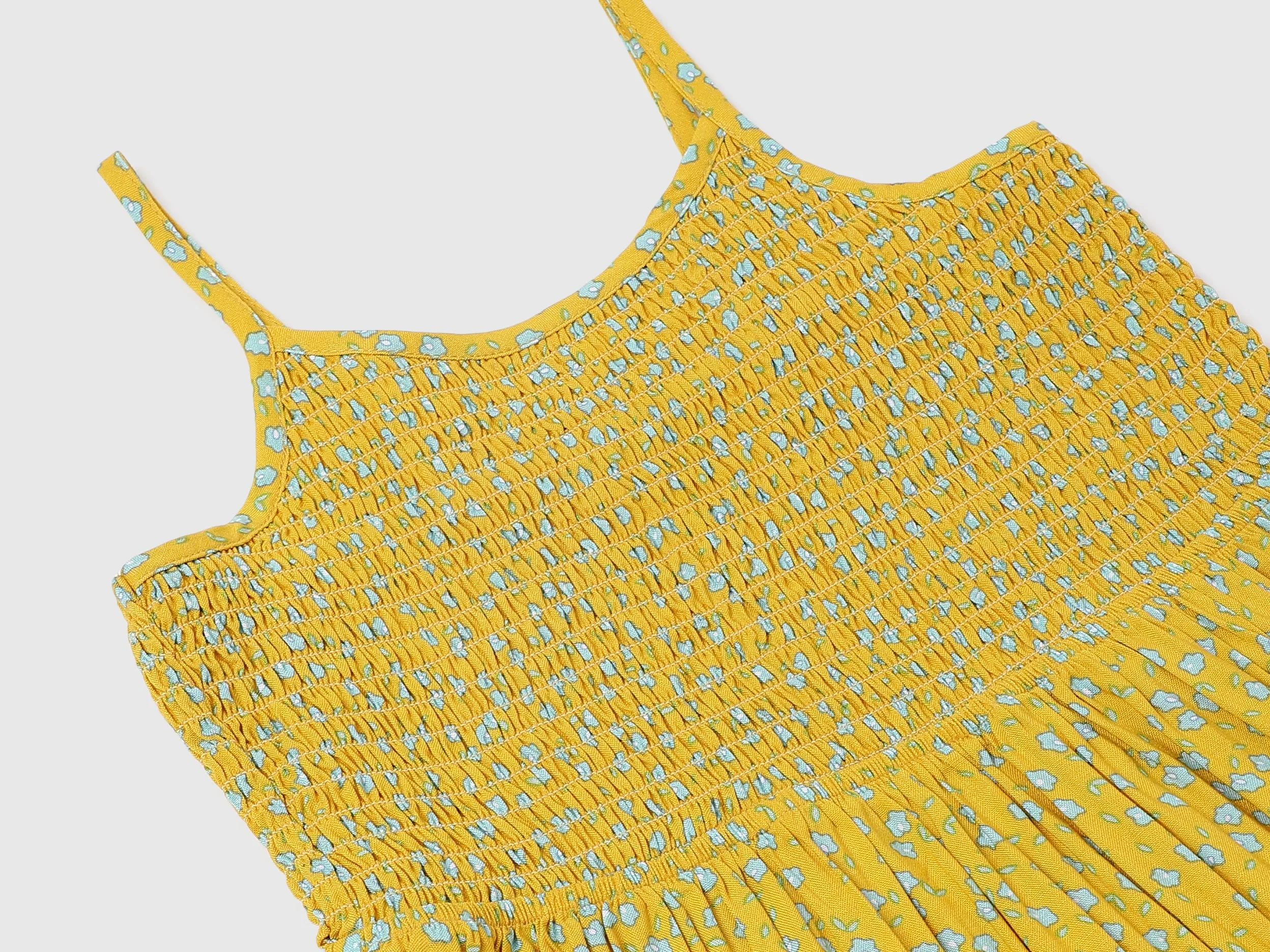 Viscose Printed Shoulder Strap Girls Dresses