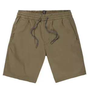 VOLCOM FRICKEN MENS ELASTIC WAIST SHORT WINTER MOSS