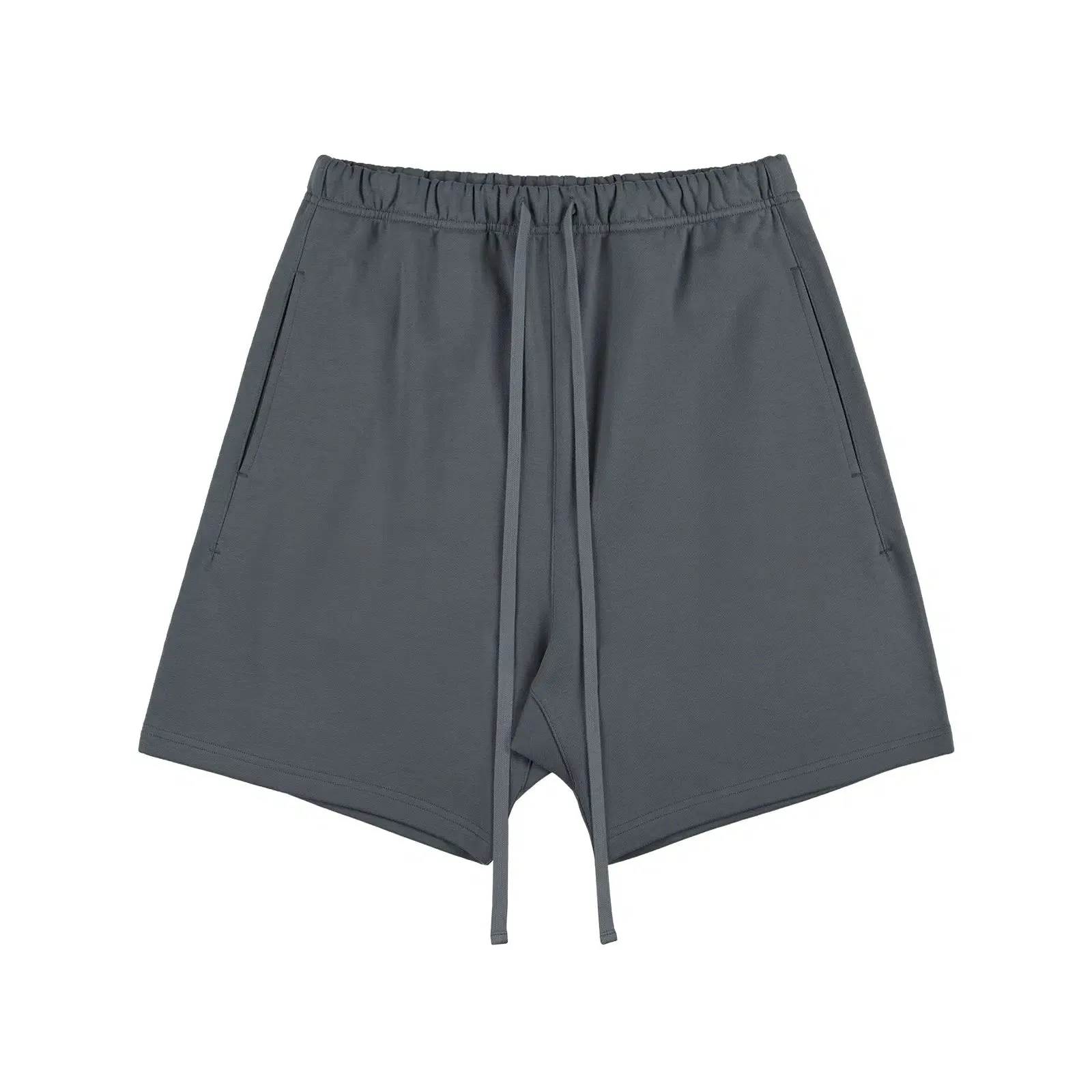 Washed Elastic Waist Shorts