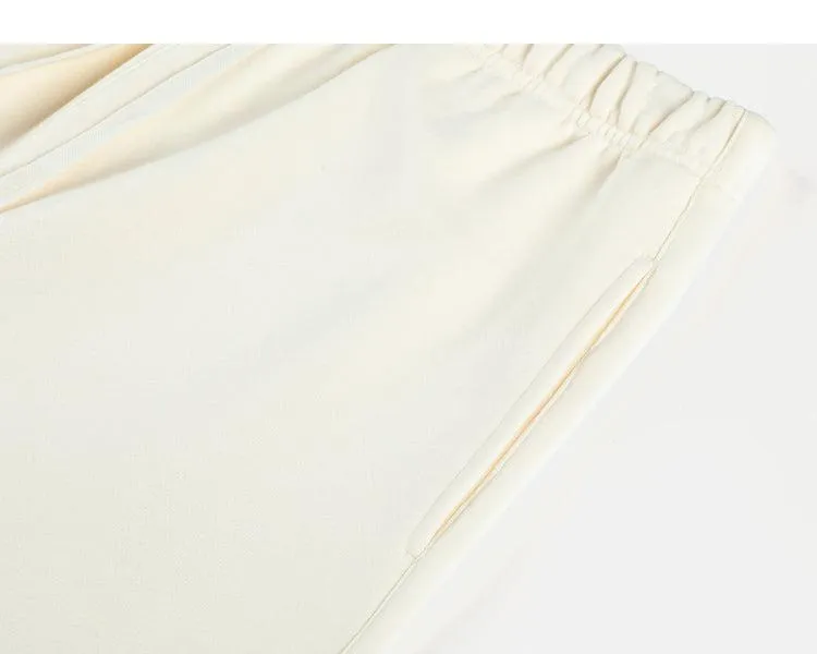 Washed Elastic Waist Shorts