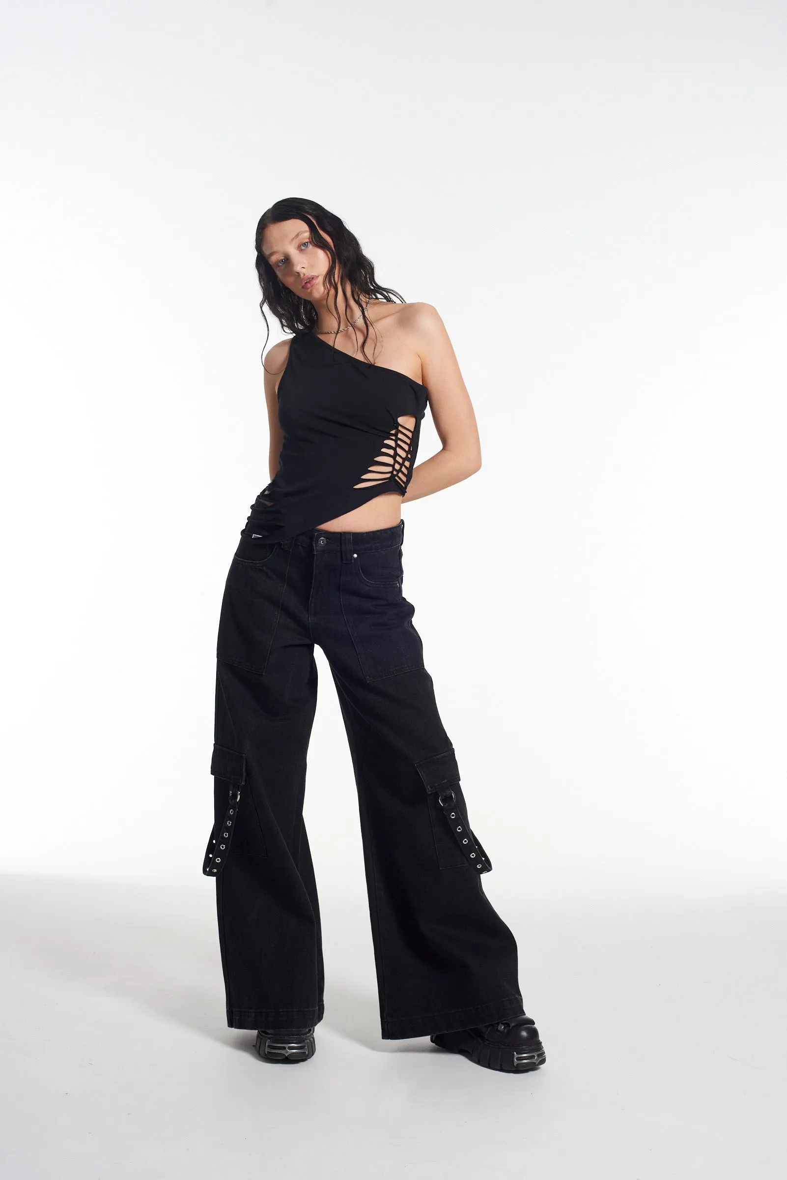Web Slashed Vest Top