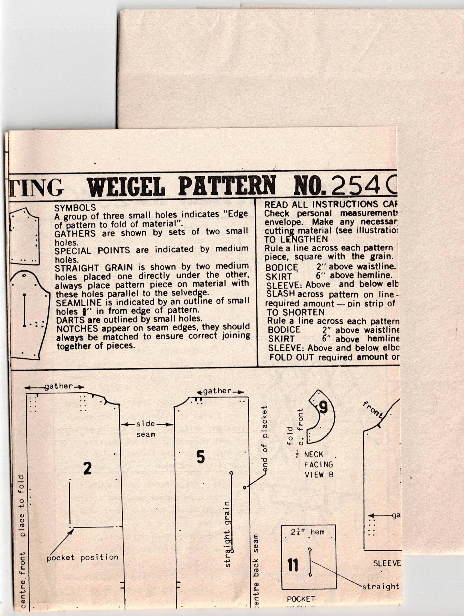 Weigel's 2540 RARE Womens Slim Yoked Dress with Simulated Smocking 1960s Vintage Sewing Pattern Bust 33 inches UNUSED Factory Folded