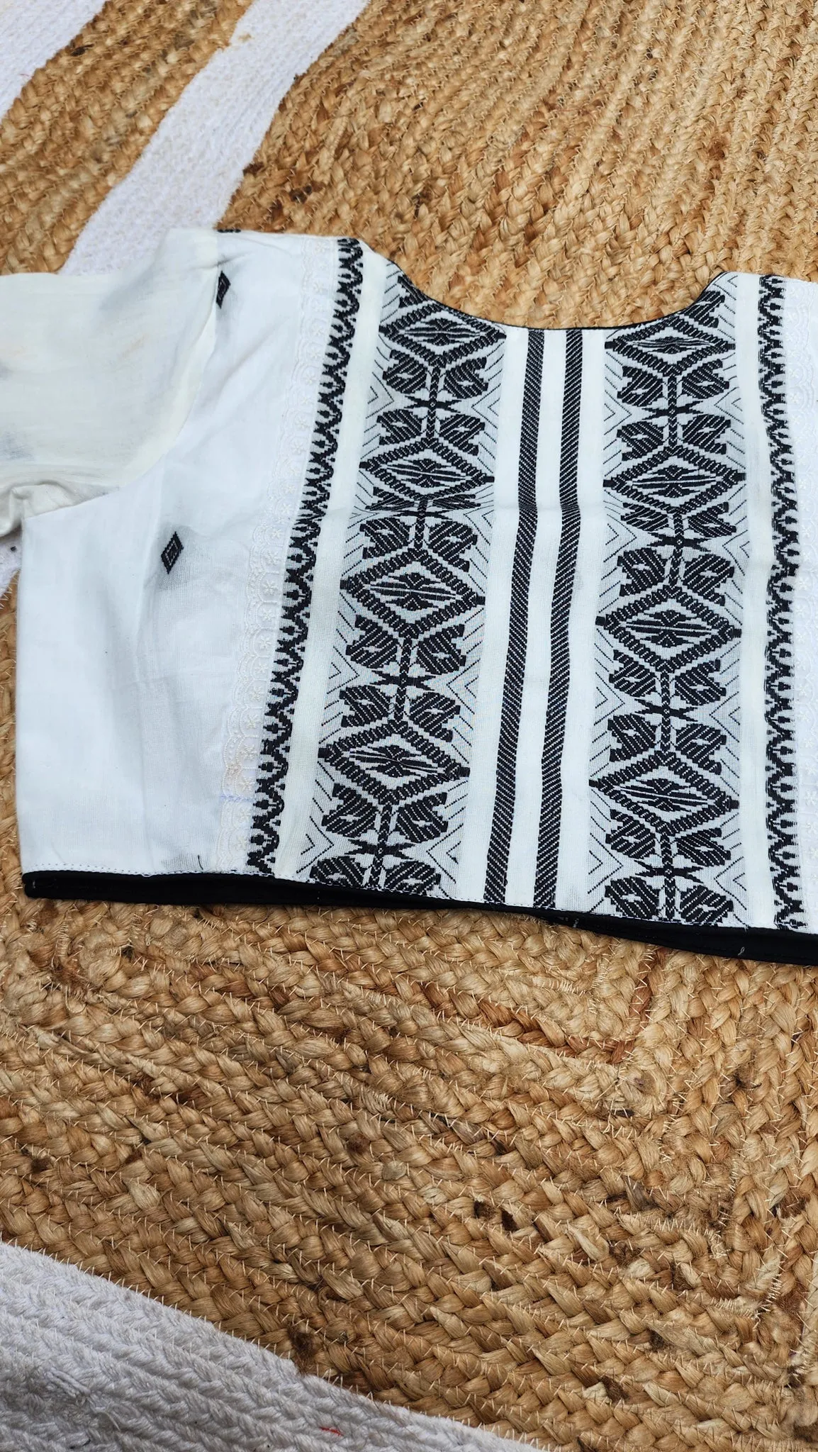 White Bano Jamdani Blouse