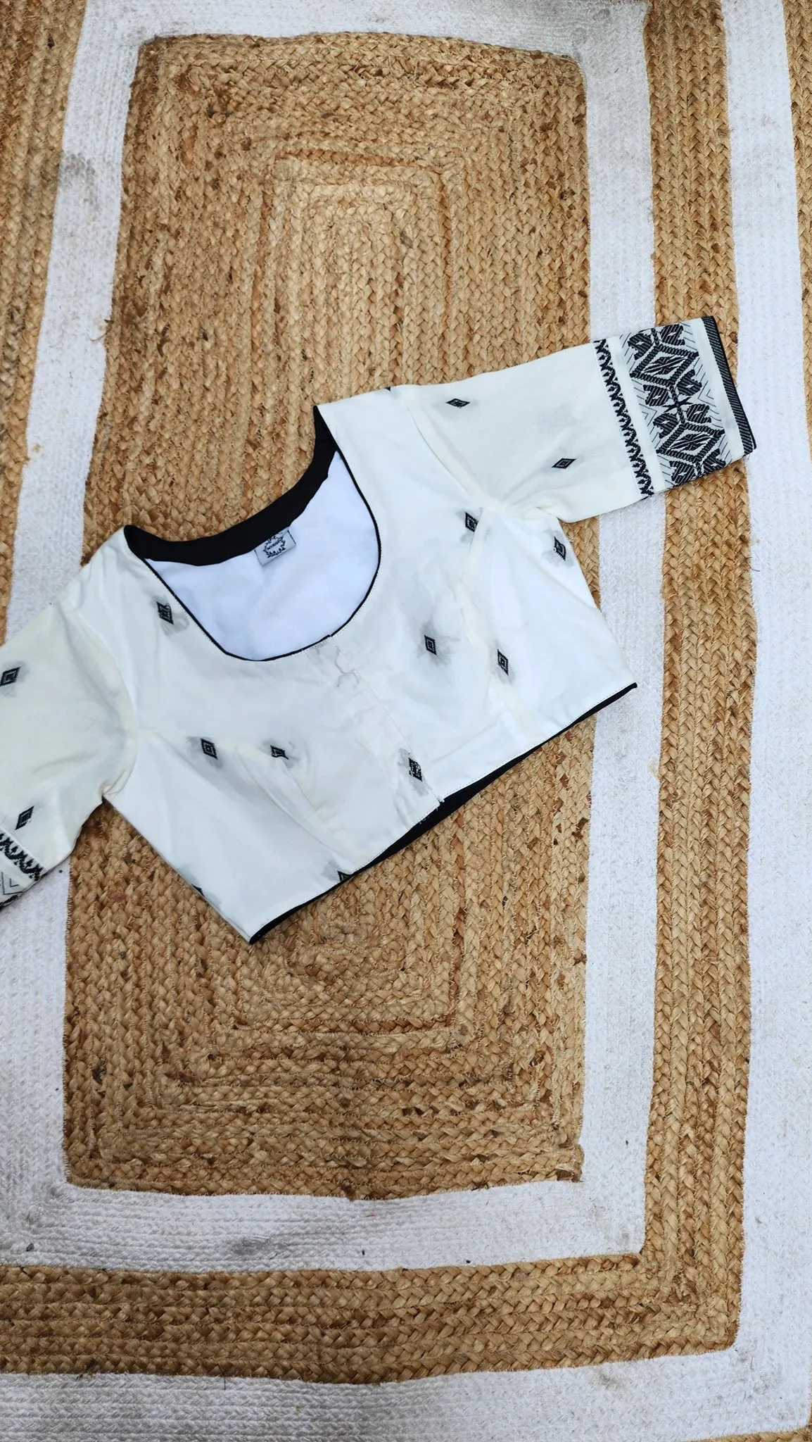 White Bano Jamdani Blouse