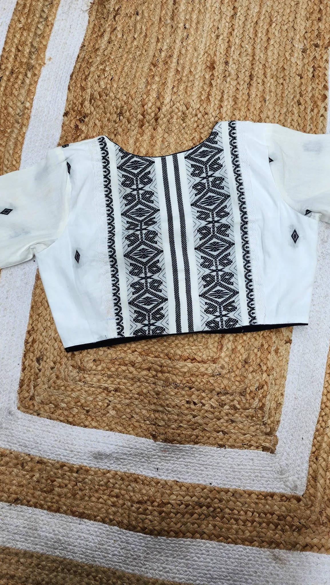 White Bano Jamdani Blouse