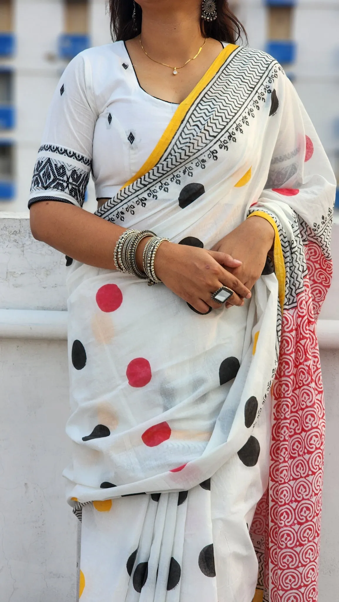 White Bano Jamdani Blouse