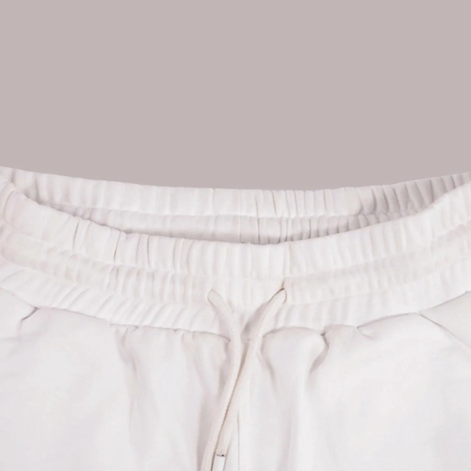 White Unisex Premium Terry Shorts