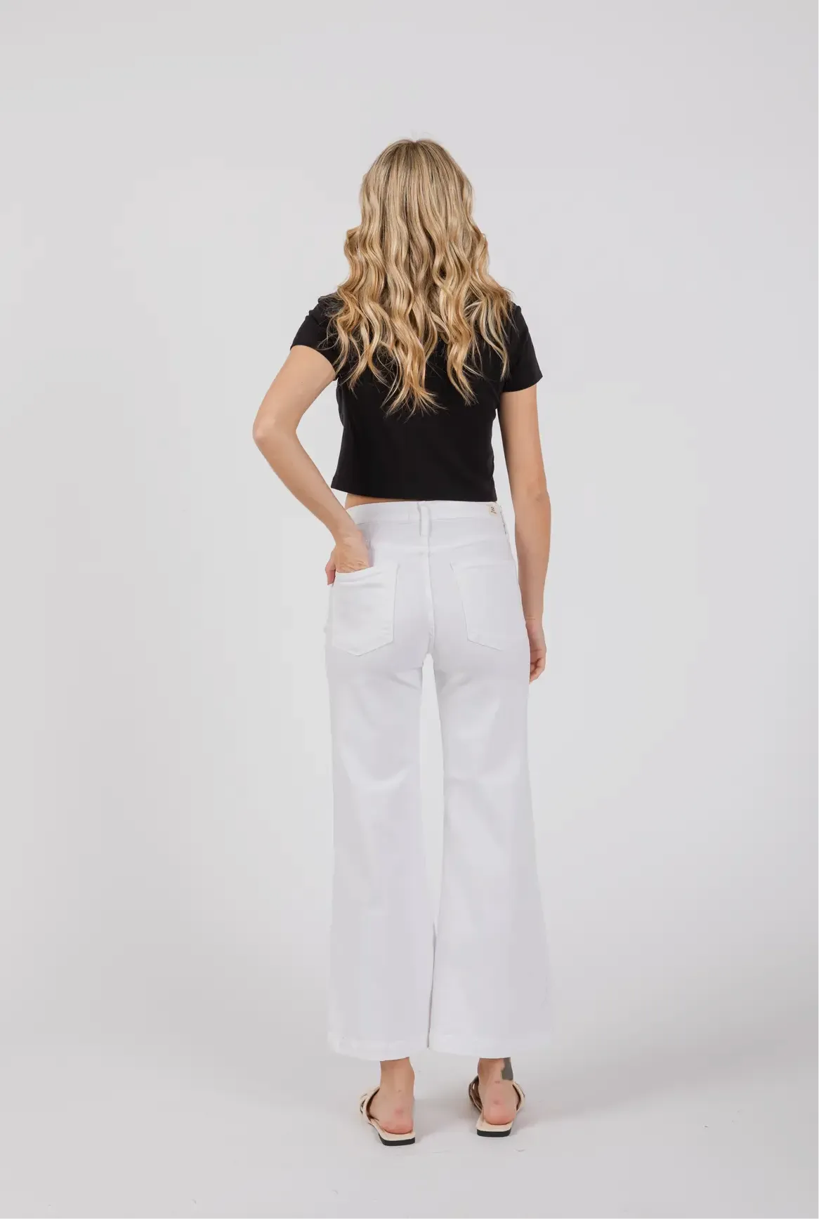 White Wide Leg Culotte