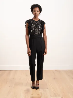 winnie short sleeve lace jumpsuit