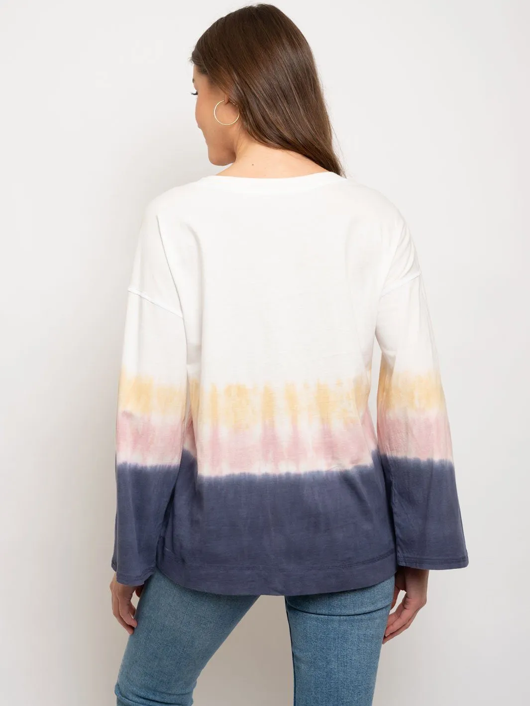 WOMEN'S LONG SLEEVE TIE DYE TOP