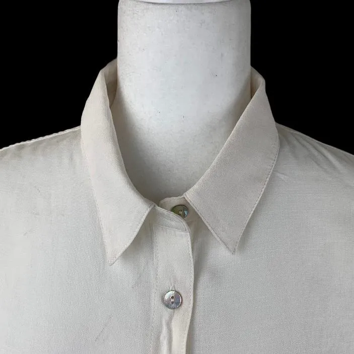 Women's Shirt Tie Front Short Sleeve Size S Top