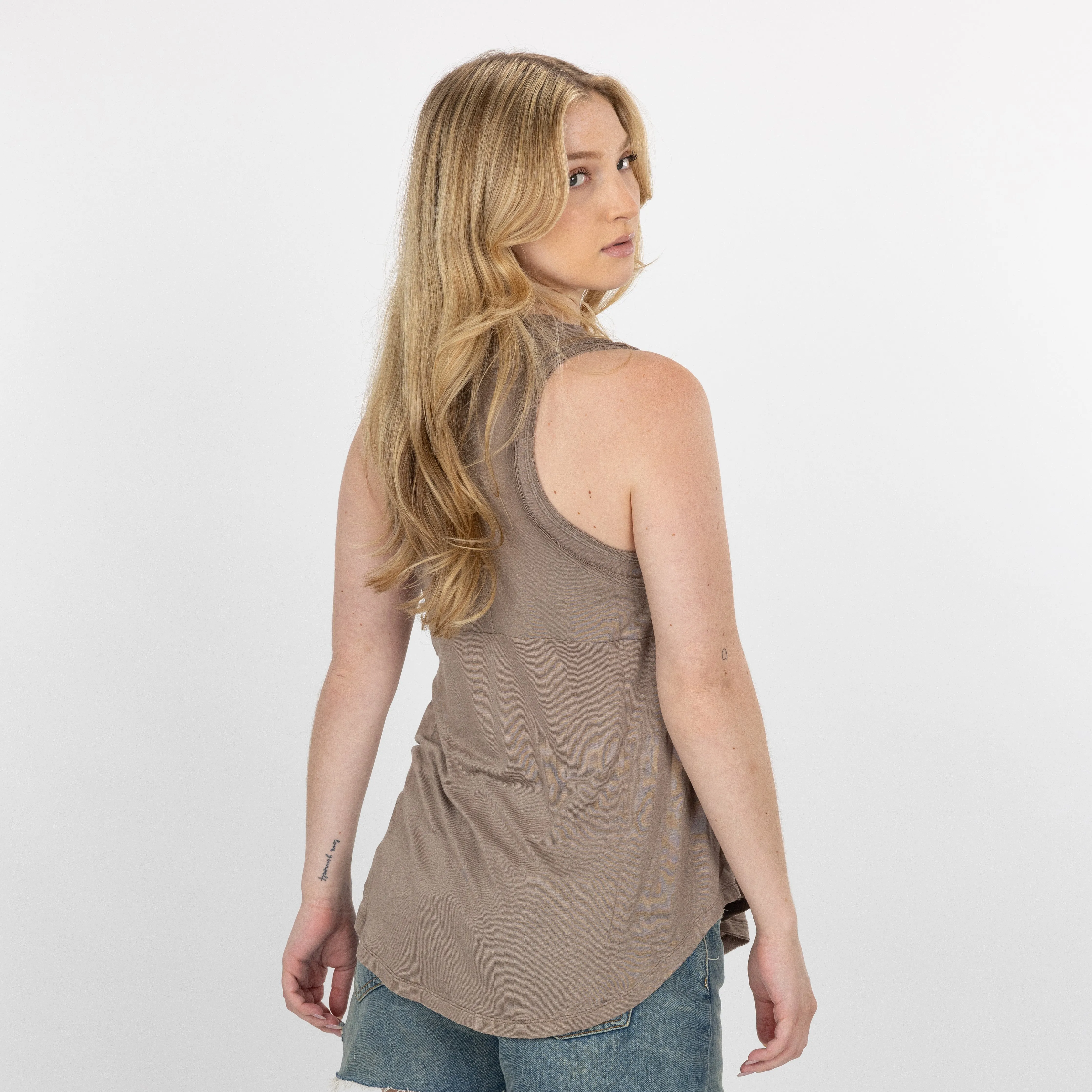 Womens V-neck Swing Tank - Fungi