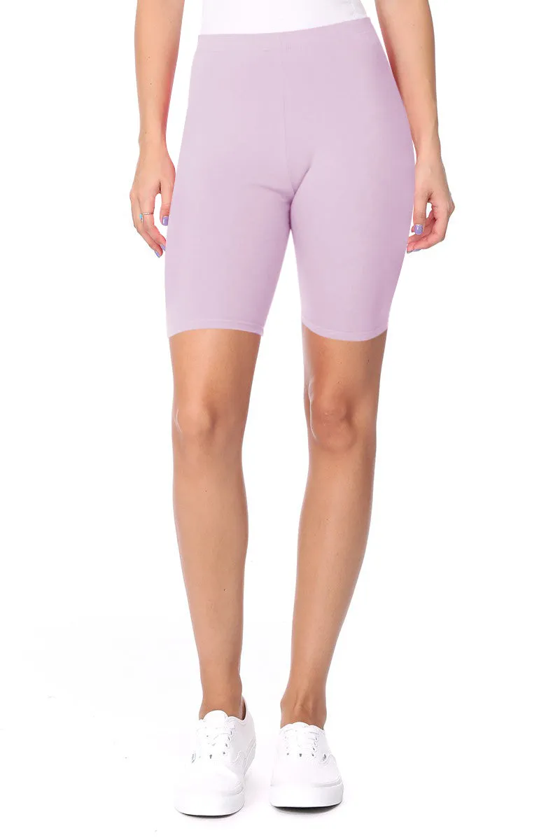 Women's Workout High Waist Comfy Elastic Band Active Biker Shorts Pants S-3XL