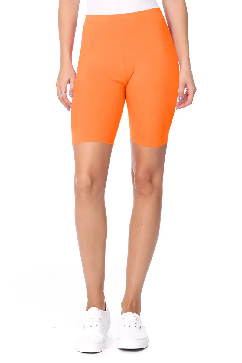 Women's Workout High Waist Comfy Elastic Band Active Biker Shorts Pants S-3XL