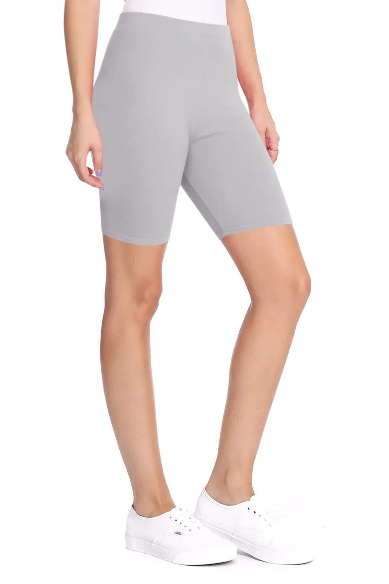 Women's Workout High Waist Comfy Elastic Band Active Biker Shorts Pants S-3XL