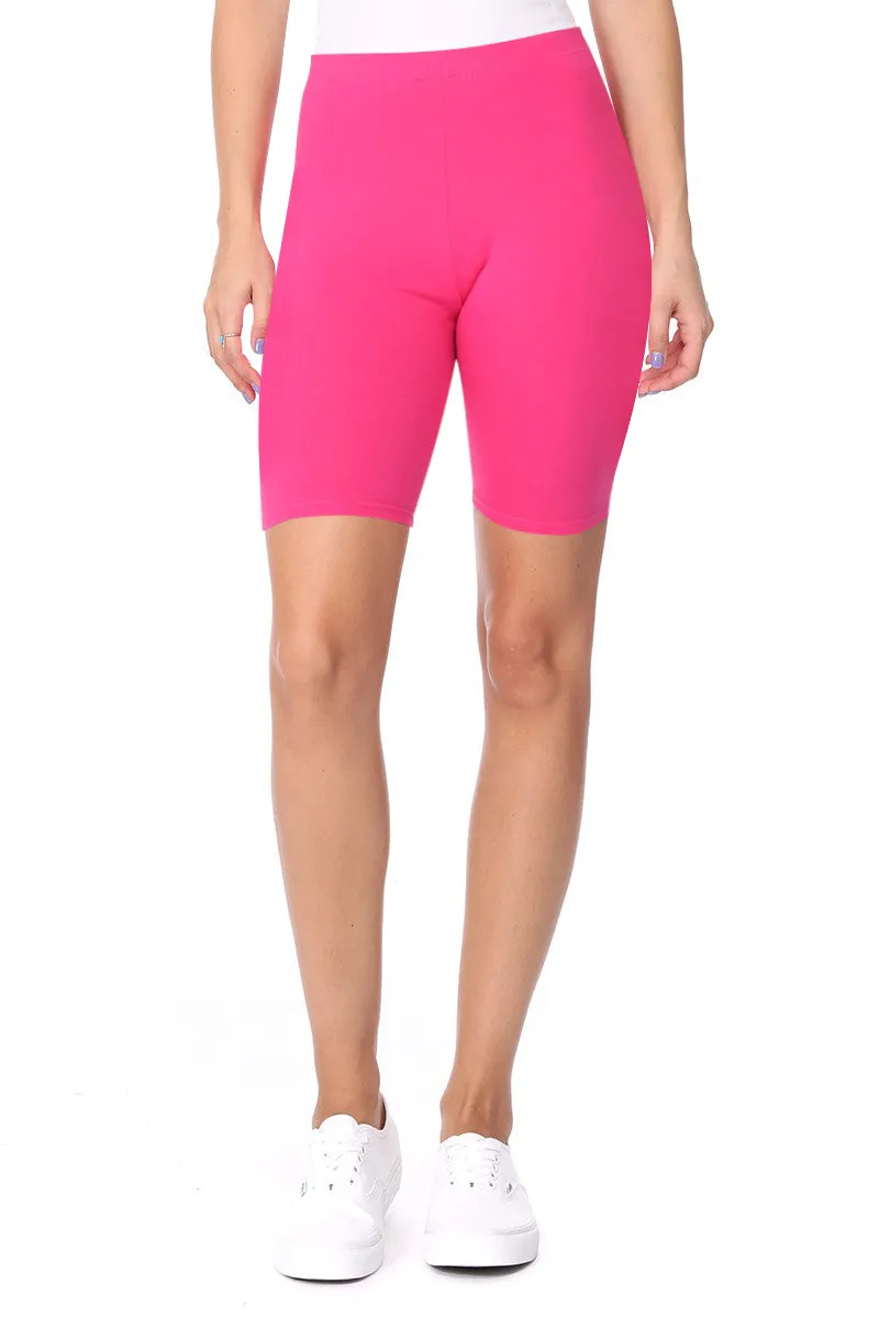 Women's Workout High Waist Comfy Elastic Band Active Biker Shorts Pants S-3XL