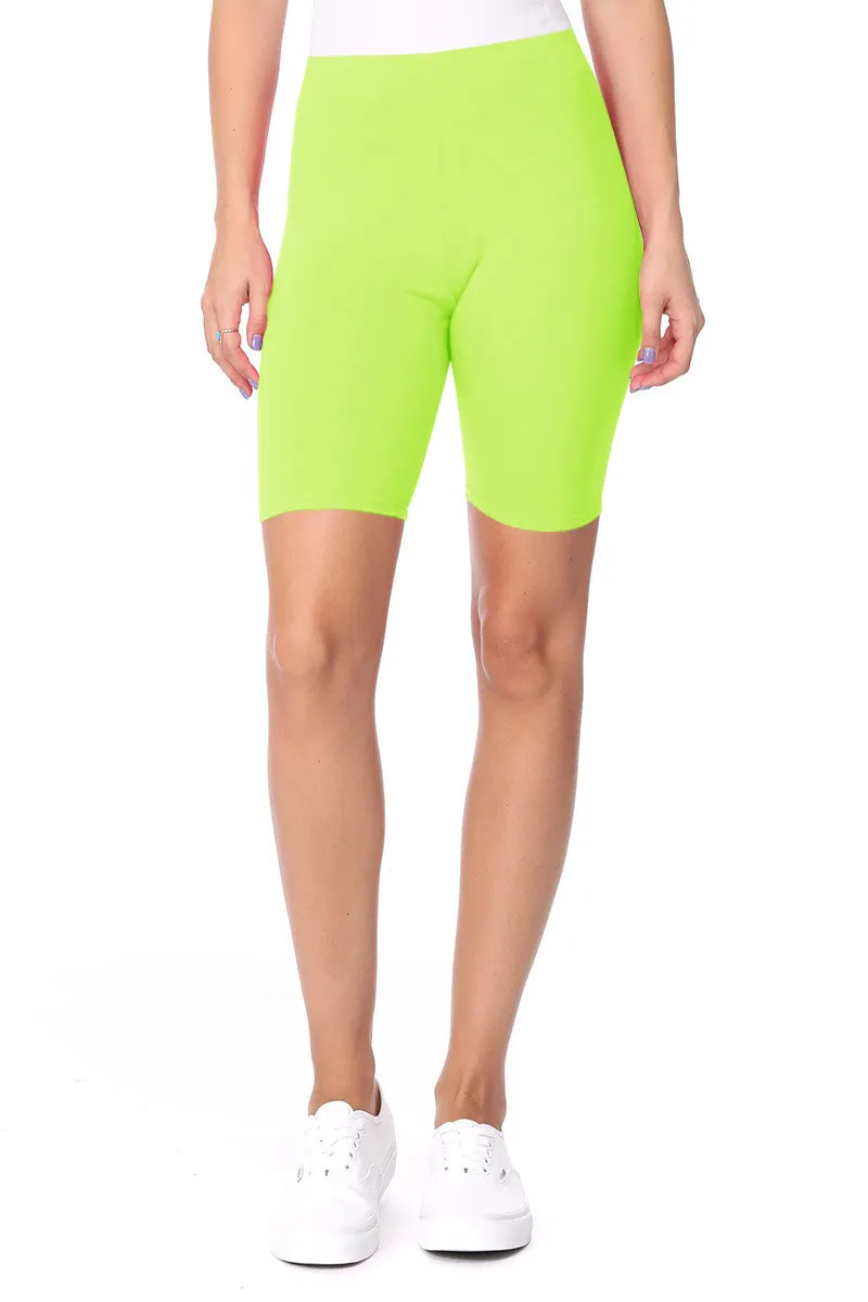 Women's Workout High Waist Comfy Elastic Band Active Biker Shorts Pants S-3XL