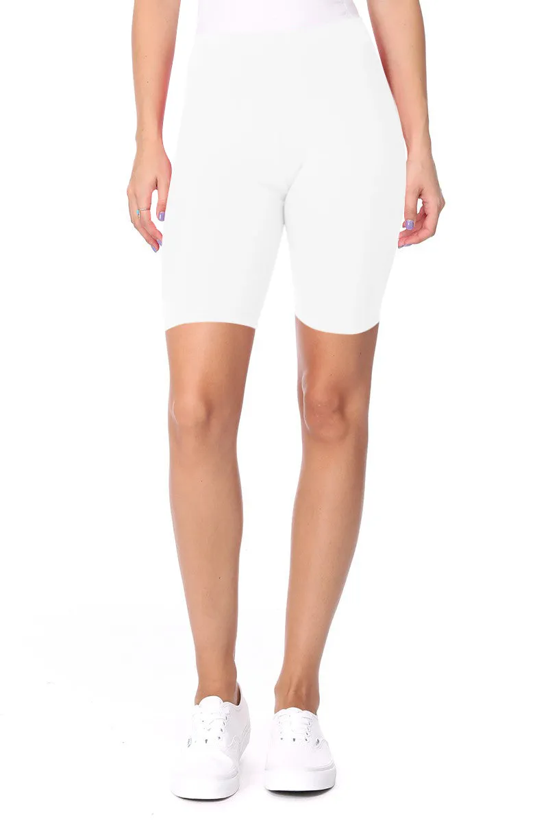 Women's Workout High Waist Comfy Elastic Band Active Biker Shorts Pants S-3XL