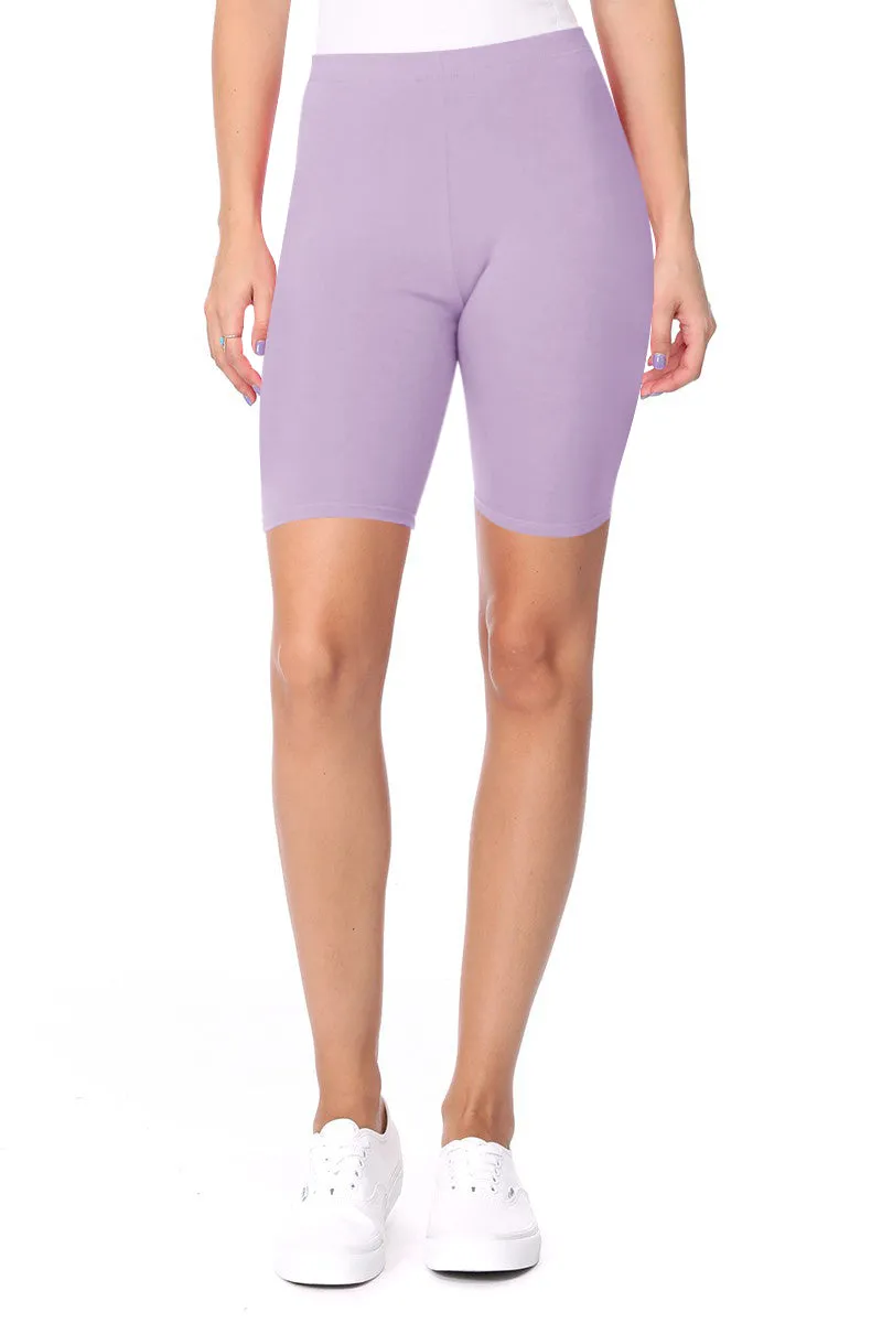 Women's Workout High Waist Comfy Elastic Band Active Biker Shorts Pants S-3XL