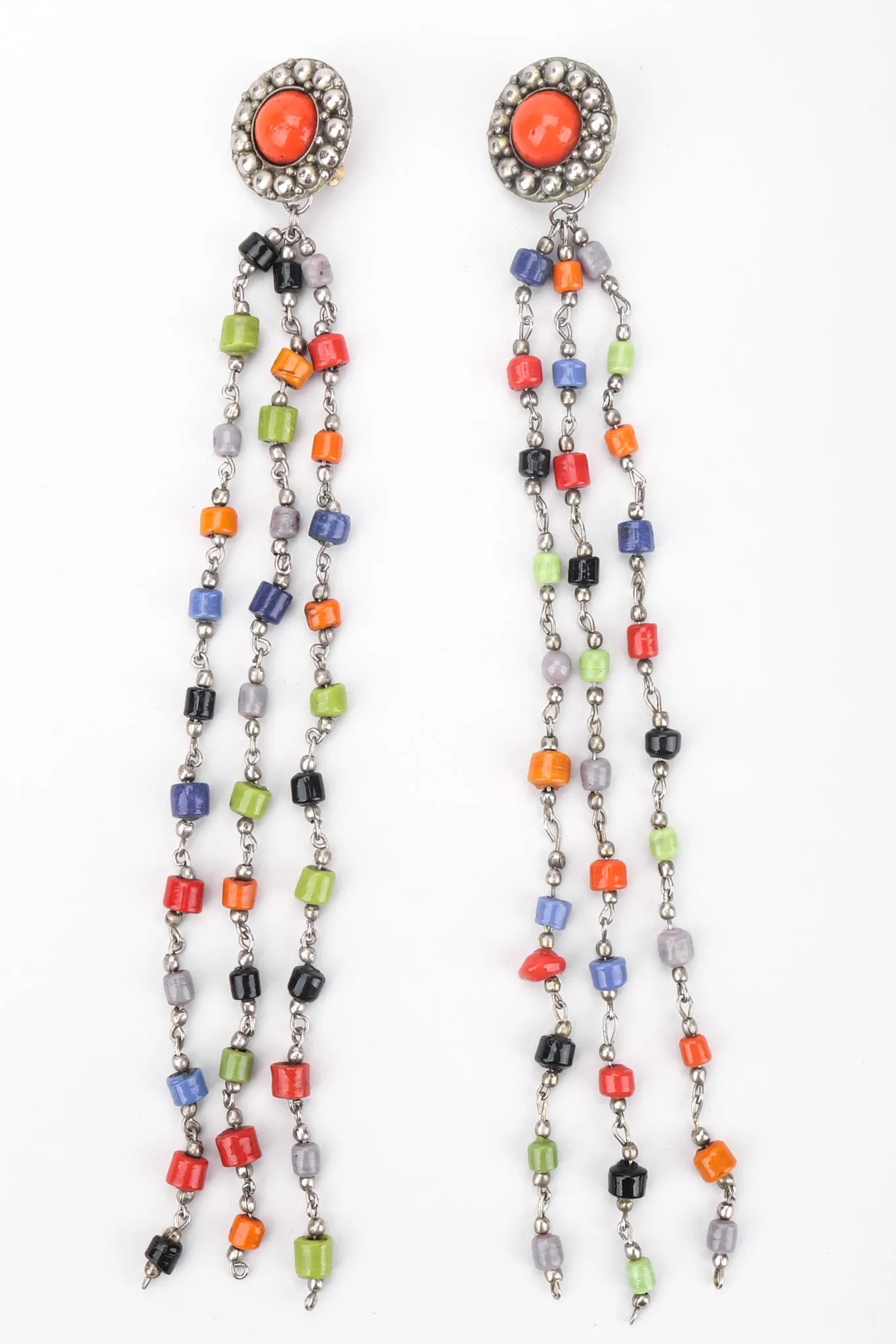 XL Chain Bead Earrings