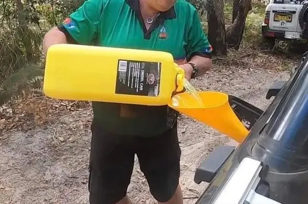 Yellow Diesel Scrunnel Funnel