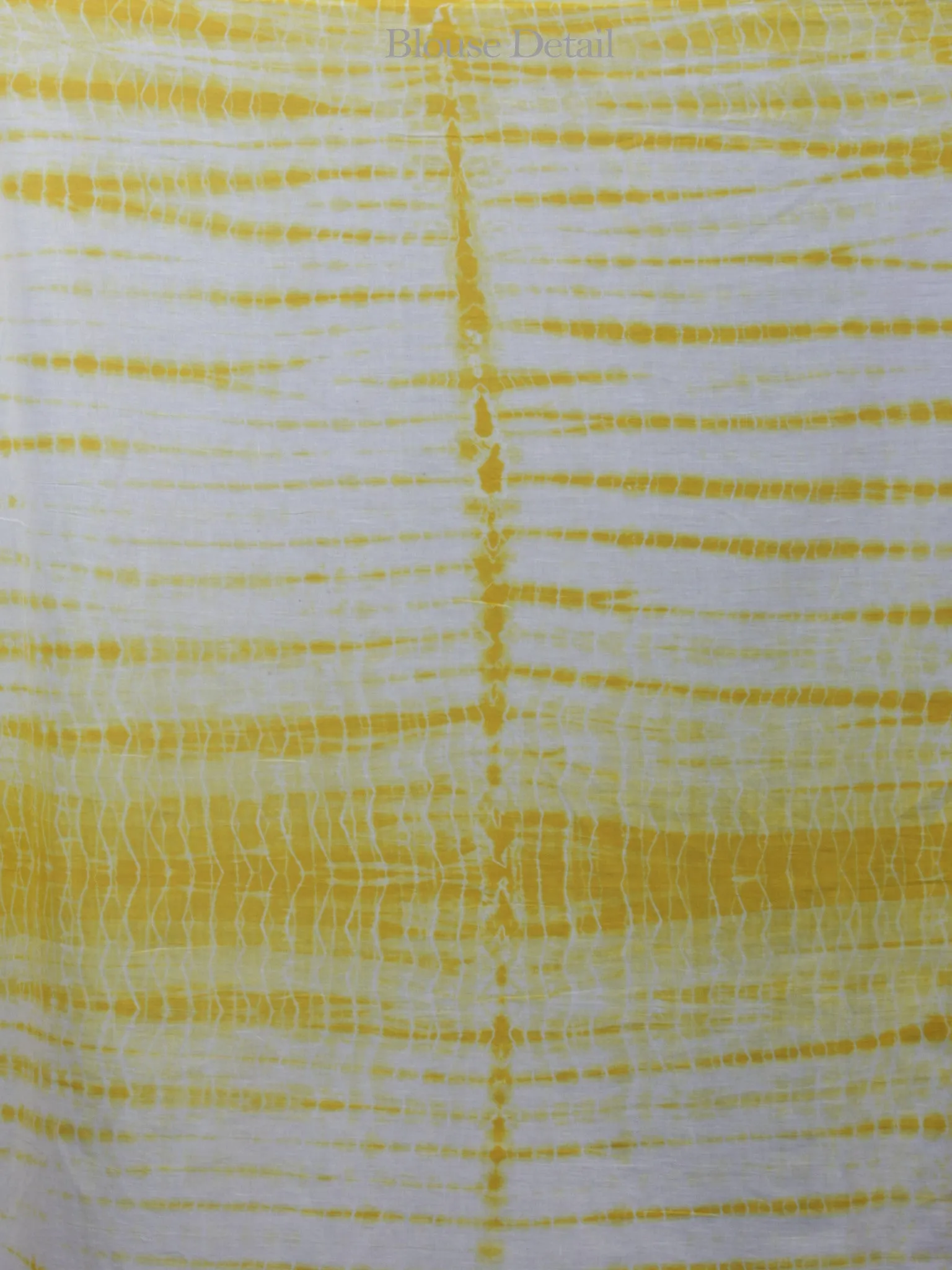 Yellow Ivory Natural Color Dyed Hand Clamped Cotton Shibori Saree - S031702122