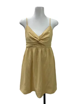 Yellow Ruched Babydoll Dress