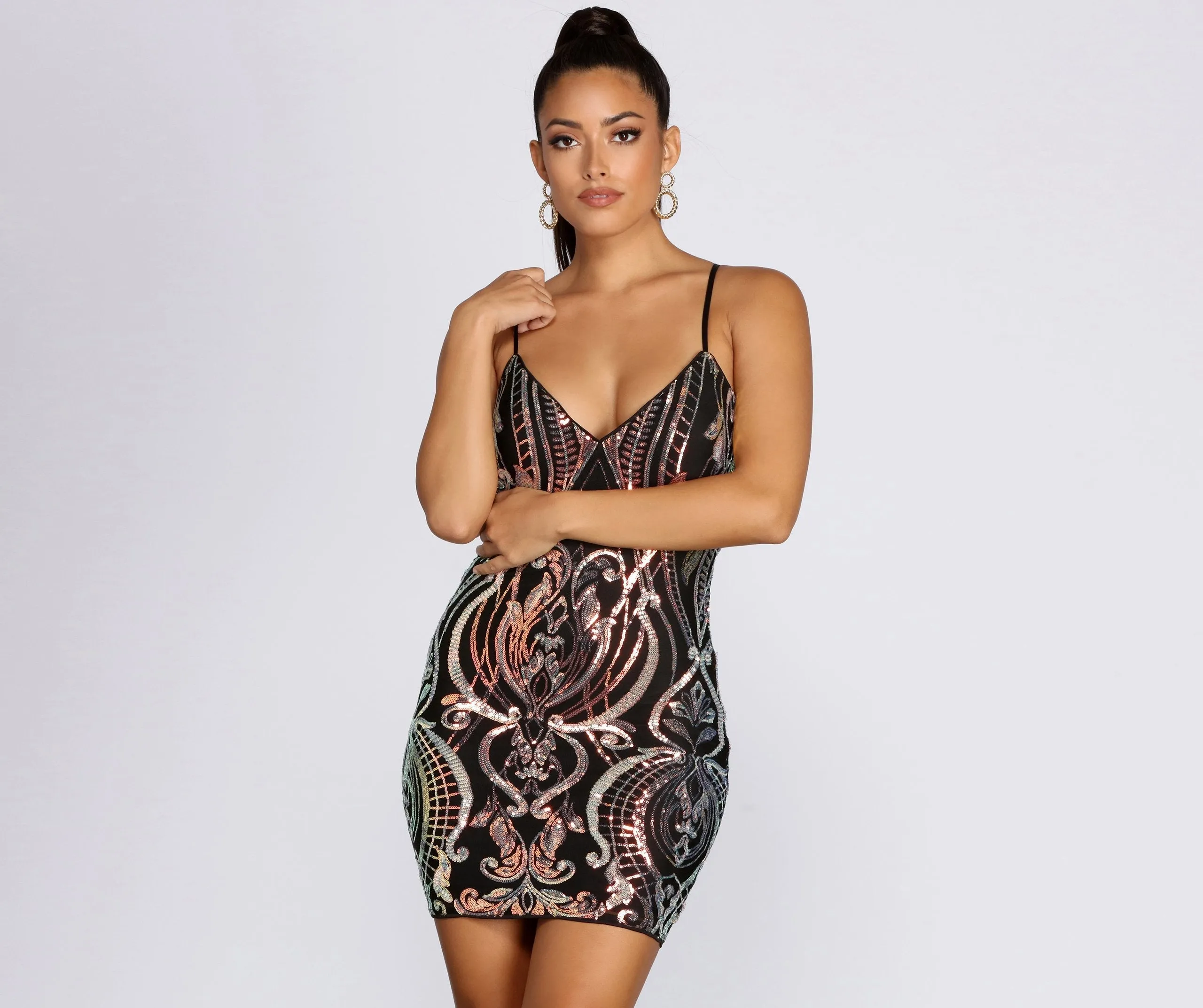 You Amaze Me Charming Sequin Mini Dress